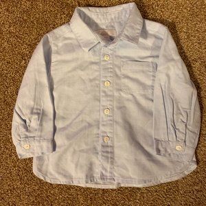 Patachau long sleeve dress blue shirt 9M